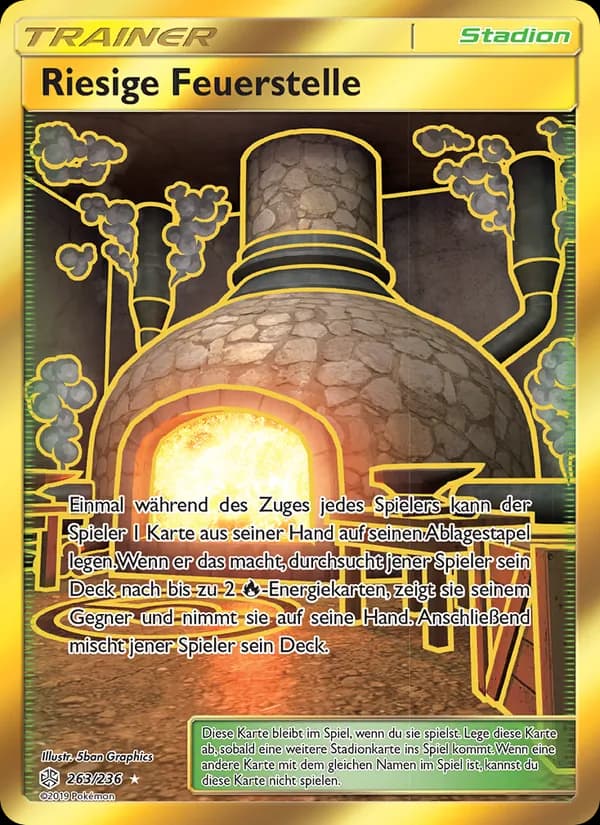 Riesige Feuerstelle
